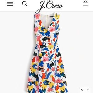 JCrew A-line Morning Floral dress size 00